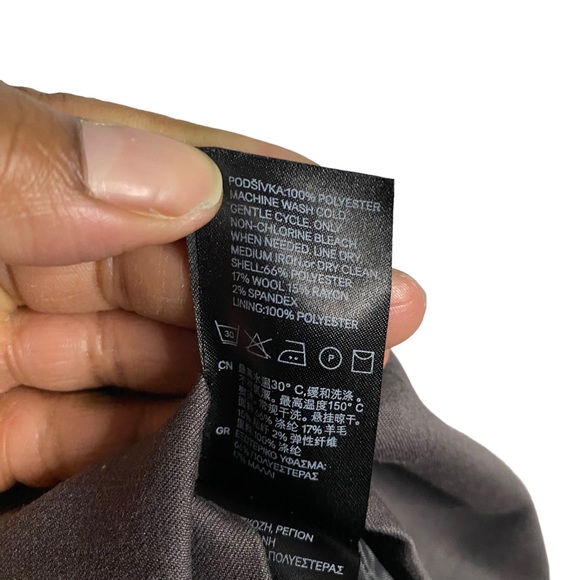 H&M Women's Gray Wool Blend Sleeveless Shift Dress - Picture 7 of 8